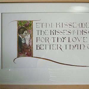 Let Him Kiss Me calligraphy detail